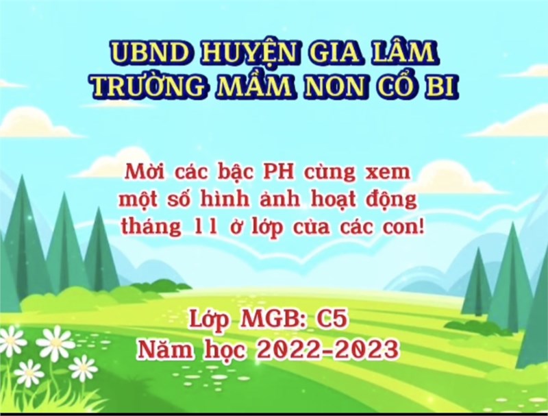 Tháng 11 yêu thương của các bé lớp C5